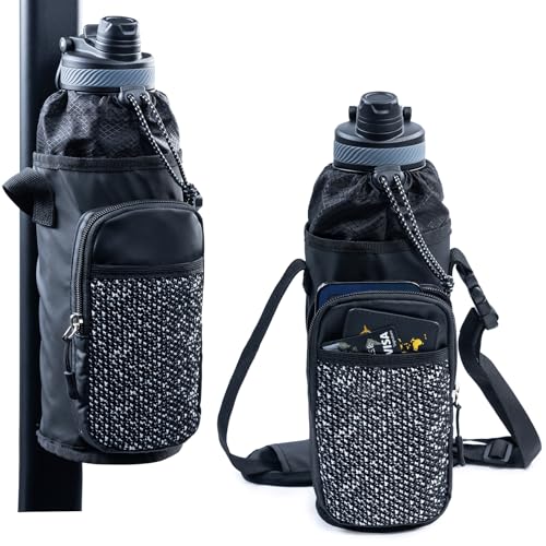 Magnetized Fitness Bottle Carrier - Gym Bottle & Phone Pouch