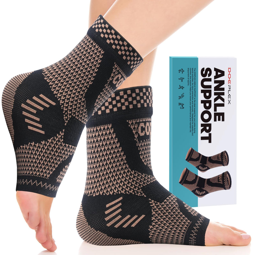 CopperFlex Unisex Ankle Compression Sleeves