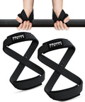 ULTIMATE GRIP Powerlifting Straps - Heavy-Duty Figure 8 for Men & Women - Black, Large