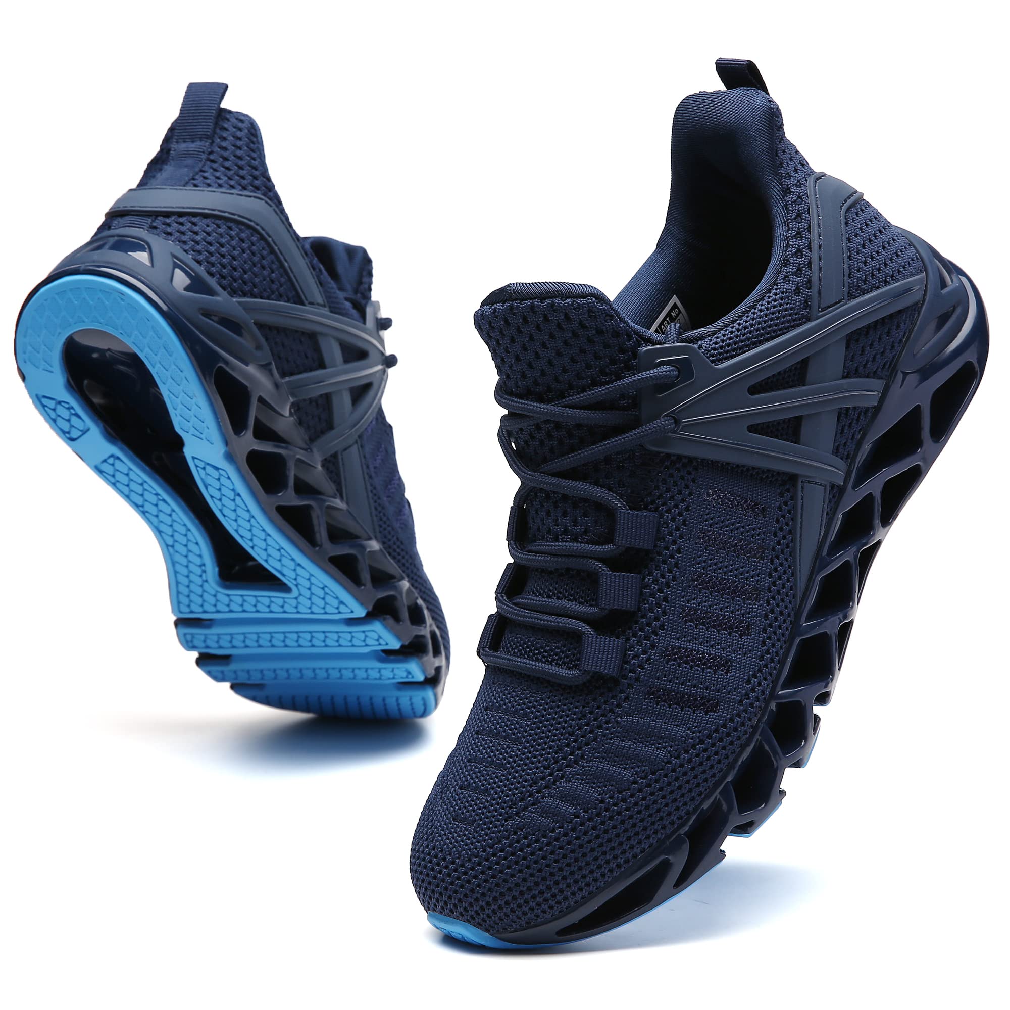 Ezkrwxn Women's Breathable Mesh Running Sneakers - Navy Size 8