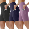 FitPulse 3-Pack High Waist Workout Shorts