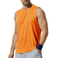 Haimont Men's UV-Protective Sleeveless Gym Shirt in Orange